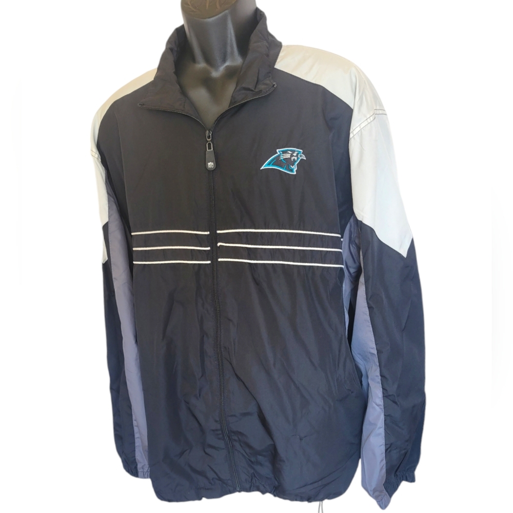 Reebok Carolina Panthers NFL Team Apparel Windbreaker sz‎ XXL